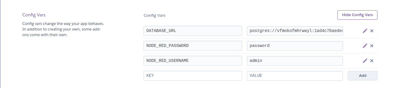 Heroku – Update Config Vars