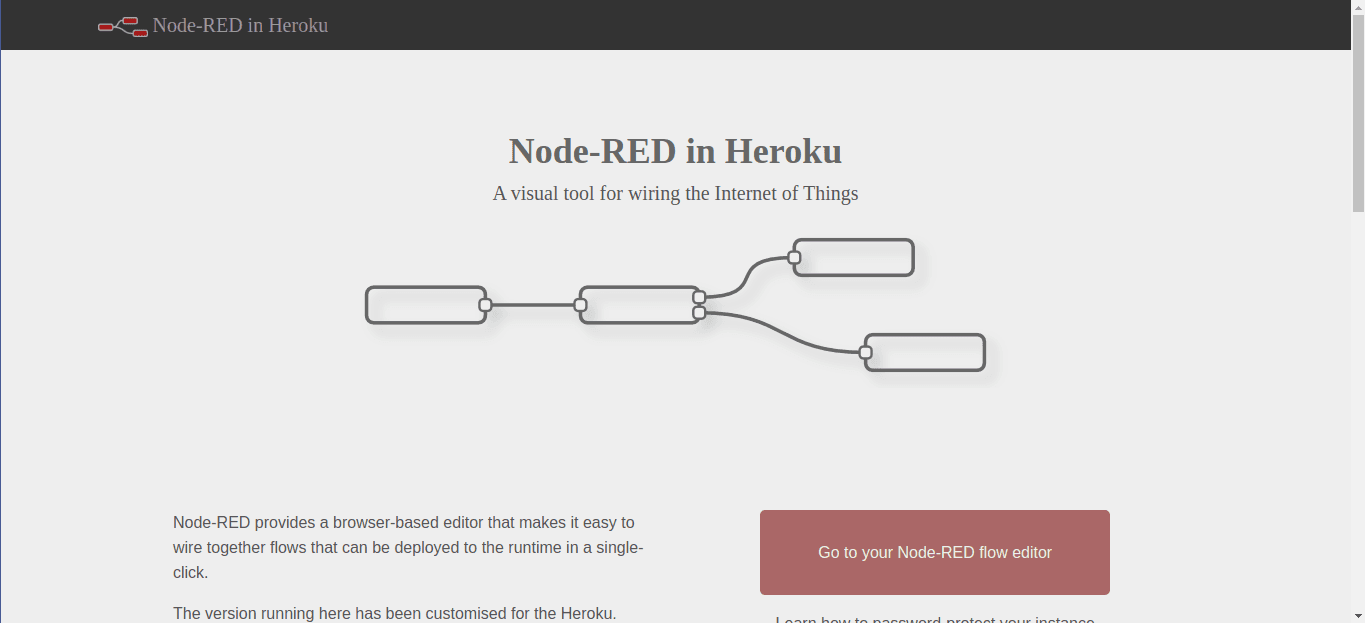 Node-Red Landing Page