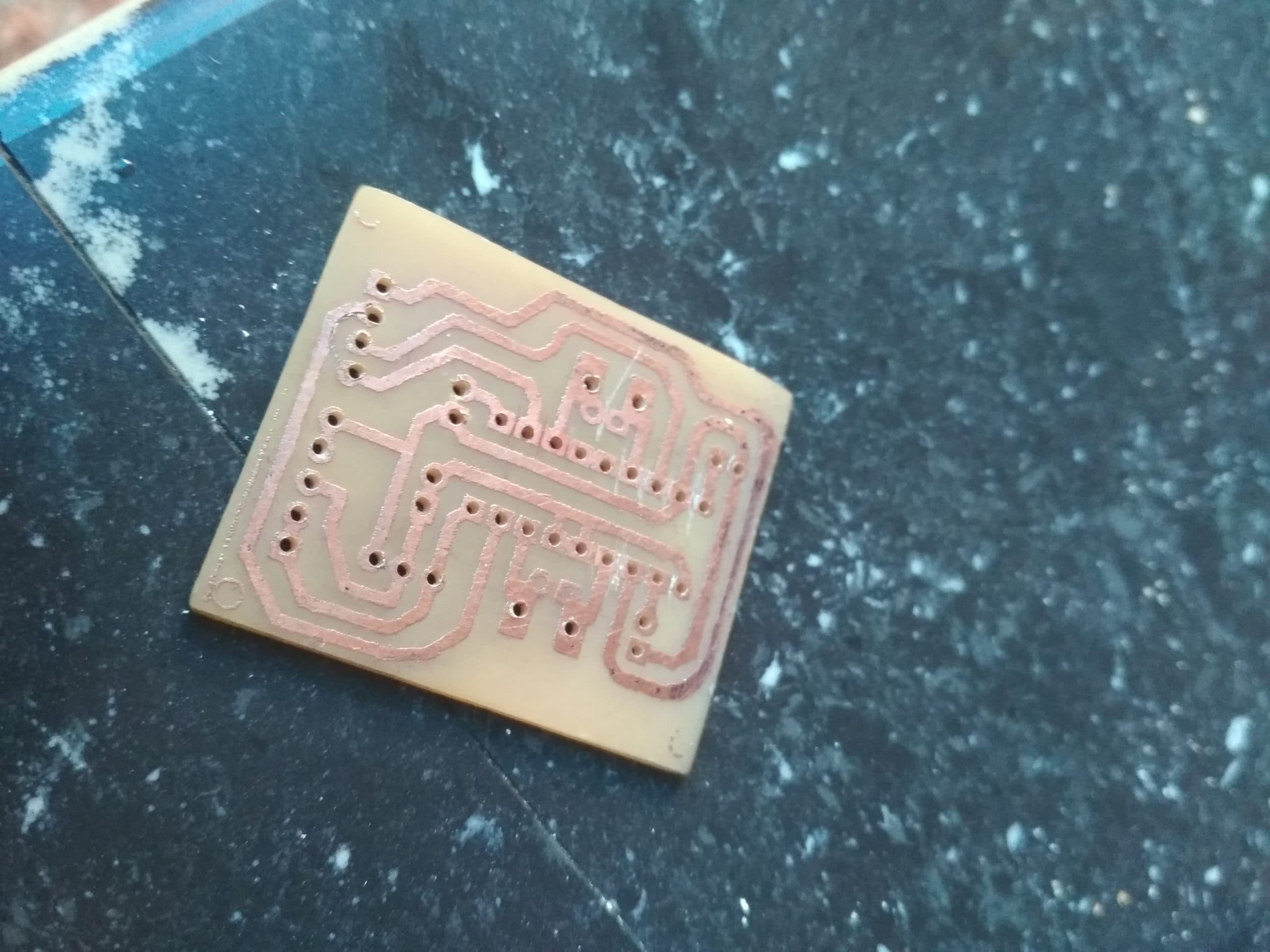 L293D Motor driver etched pcb