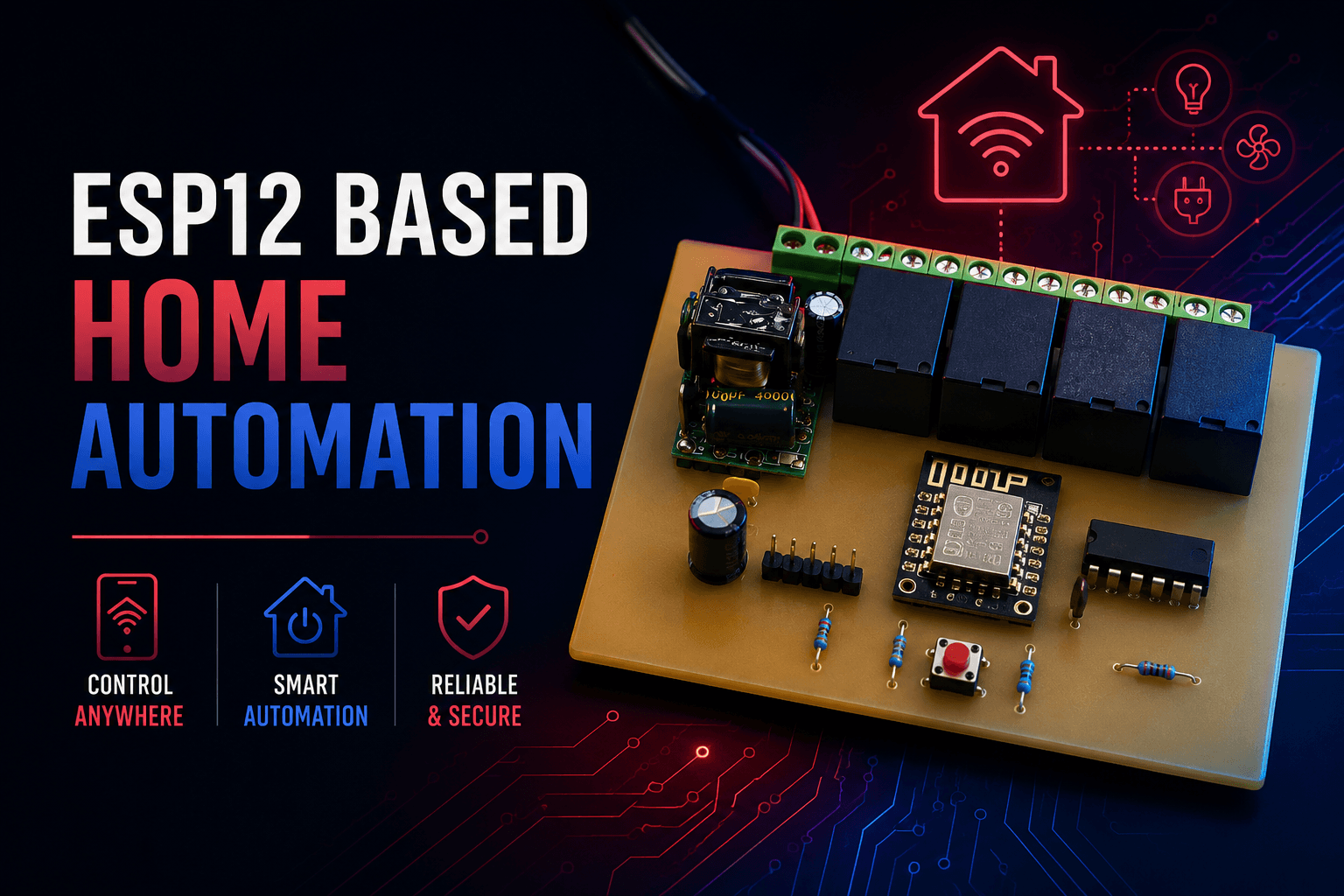 ESP12 Based Home Automation