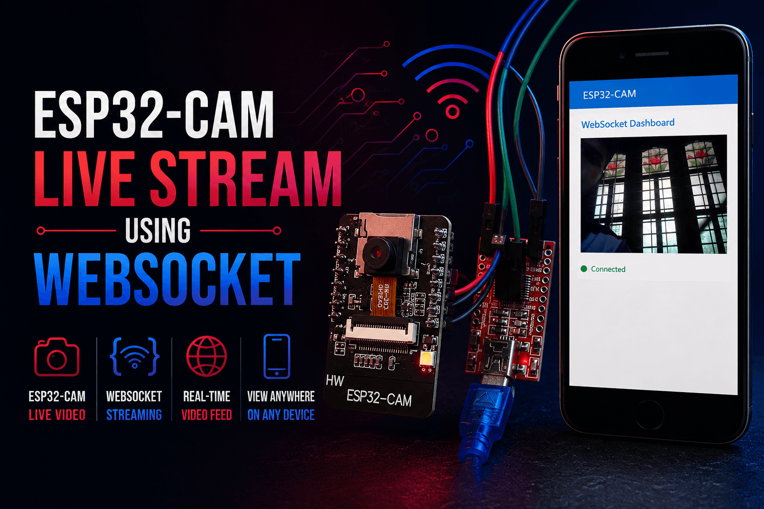 ESP32-Cam Live Stream Using WebSocket