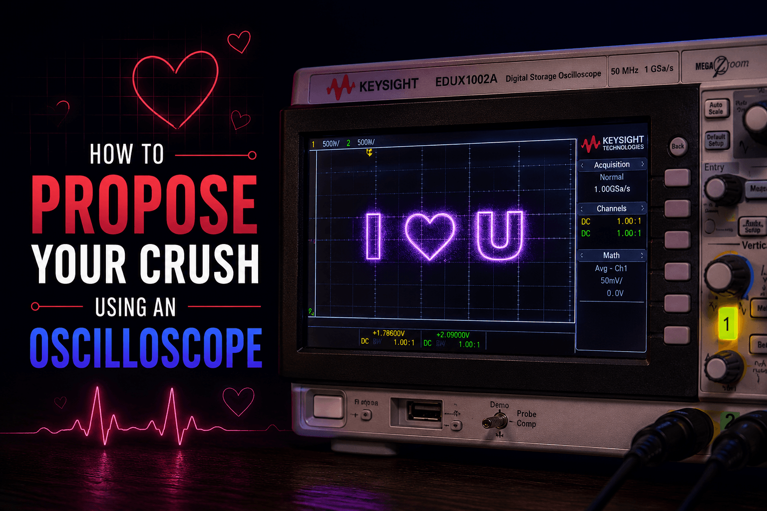 How To Propose Your Crush Using an Oscilloscope